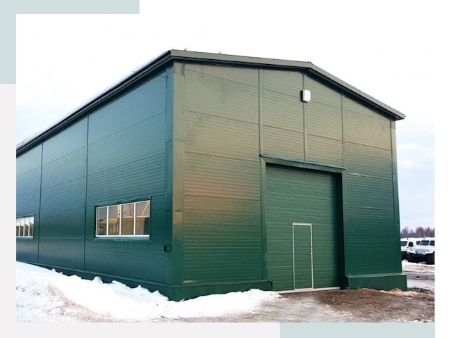 Двускатные ангары в Вичуге