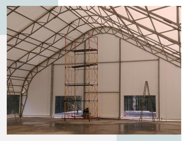 Шатровые ангары в Вичуге